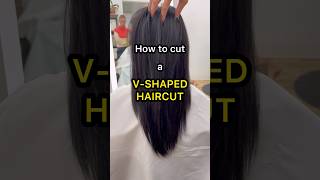 How to cut a vshaped haircut [upl. by Yenitirb933]