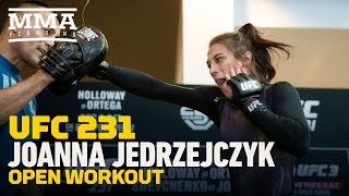 UFC 231 Joanna Jedrzejczyk Open Workout Highlights  MMA Fighting [upl. by Hayn]