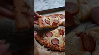 Keto Chicken Crust Pizza 🍕 youtube youtubeshorts shorts fyp viralvideo keto football [upl. by Eikcir]