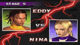 EDDY GORDO VS NINA  TEKKEN 3 [upl. by Lundgren368]