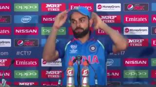 Funny Pakistani Reporter asking Virat Kohli about pleasant moment CT17 Final With Subtitles [upl. by Nadnal]