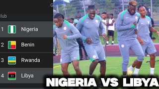 Nigeria Vs Libya Group D Table Time of The Match Starting Lineup Preview Players on Camp [upl. by Nerra]