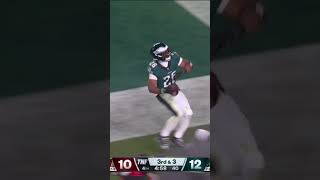 Saquon Barkley BREAKS FREE for a 23yard TOUCHDOWN RUN 🦅🔥 Eagles vs Commanders Highlights [upl. by Adlee]