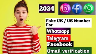 Whatsapp Account With USA  UK Number 2024  100 Free  Free Virtual Number [upl. by Asnerek]