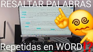 🅰🔄 Como RESALTAR PALABRAS REPETIDAS en WORD FÁCIL y RÁPIDO [upl. by Hardi194]