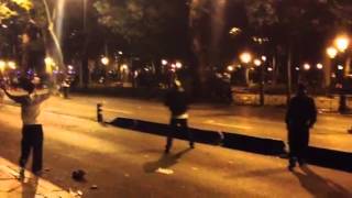 Carga policía en Paseo del Prado 25S [upl. by Lusar]