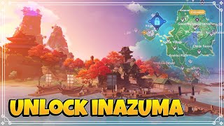 Unlock INAZUMA Map 20 Update  Genshin Impact [upl. by Aciretahs]