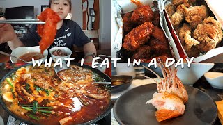 What I eat in a day  Mukbang Vlog  KRN FRIED CHCKNGOPCHANG CASSEROLENABE UDONSUSHIHOME MEAL [upl. by Anitsenre102]