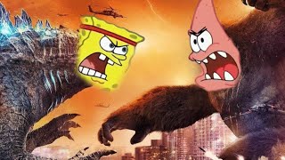 Godzilla vs Kong Round 2 Fight But Its Dubbed By Spongebob and Patrick [upl. by Blasius774]