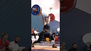 Mattie Rogers 🇺🇸 145kg  319lbs CampJ 🌪️ at 2023 Worlds cleanandjerk weightlifting [upl. by Let287]