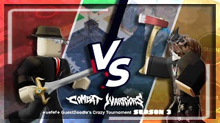 2art vs nje2011 in Combat Warriors QF 3  GuestDoodles Crazy Tournament  Roblox [upl. by Trudy]