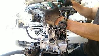 Instalación de cabeza de motor D16Y7 Honda Civic 9200 [upl. by Aserej]