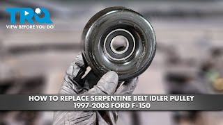 How to Replace Serpentine Belt Idler Pulley 19972003 Ford F150 [upl. by Neitsabes]