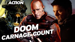 Doom 2005 Carnage Count  All Action [upl. by Owiat]