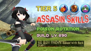 Toram Online  Tier 5 Assasin Skills Explained Poison Combo Rotation amp Venom Assasin Build Lv290 [upl. by Yrahca]