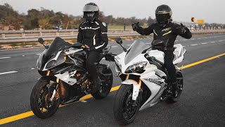 BMW S1000RR vs YZF R1  Faster than Fastest [upl. by Elyagiba804]