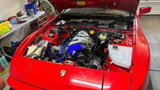 Overhauling the 944’s Cooling System Pt 2 CSF Radiator Install Expansion Tank [upl. by Llewon]