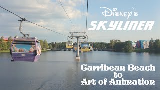 Disneys Skyliner ride from Caribbean Beach to Art of Animation [upl. by Enelrahc]