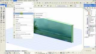 Archicad 16 Mini Tut Bildtextur über neues Material an eine Wand kleben und ausrichten [upl. by Nnyleuqcaj]