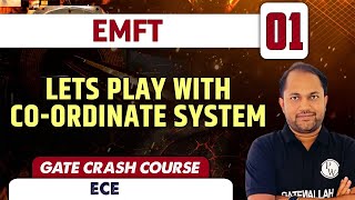 EMFT 01  Lets Play With CoOrdinate System  ECE  GATE Crash Course [upl. by Anigal229]