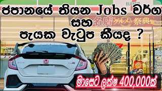 ජපන් රැකියා සහ මාසික වැටුප  Jobs And Monthly Salary In Japan 2024  Sinhala [upl. by Thissa881]