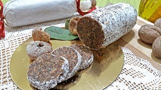 Salama od suhih smokava smokvenjak recept  Salame di fichi lonzino di fico [upl. by Biddie]