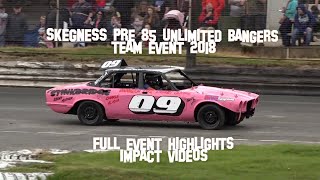 Skegness Raceway Unlimited Banger Racing Teams 2018 Full Event Highlights Impact Videos [upl. by Ellerehc]