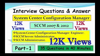 System Center Configuration Manager 2007 amp 2012 Interview Questions amp Answer [upl. by Laris]