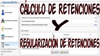 Cálculo retención y regularización retención [upl. by Junius]