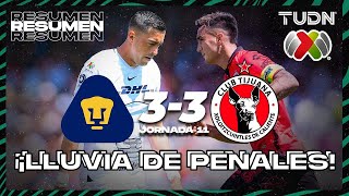 HIGHLIGHTS  Pumas 33 Tijuana  CL2024  Liga Mx J11  TUDN [upl. by Suoirred]