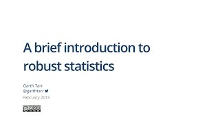 A brief introduction to robust statistics [upl. by Feldstein]