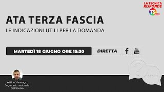 Ata terza fascia 2024 le indicazioni utili per la domanda [upl. by Zap]