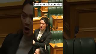 Parliament Suspended During Māori Haka [upl. by Llenwahs]