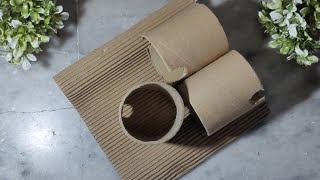 Stylish flowerpot from Cardboard craft shorts viralvideo diy art [upl. by Luedtke]