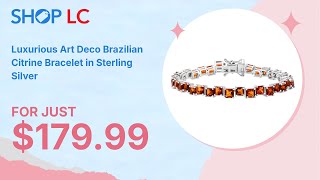 Brazilian Cherry Citrine Art Deco Bracelet in Silver 650 In 1000 ctw [upl. by Haisi308]