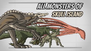 ALL MONSTERS OF SKULL ISLAND  KONG  Skull Island Part 1  king kong [upl. by Elletsirk]