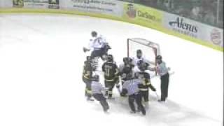 TJ Oshie Lays a BIG Hit on a Colorado College Player [upl. by Aicineohp]