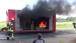 Brandcontainer FF Hochheim und FF Langen ANTS demonstrieren den Ernstfall in Hofheim [upl. by Ash]