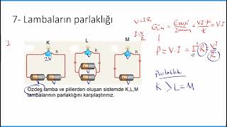 Lambalı devreler ışık verme ve parlaklık problem çözümü 8 [upl. by Ecidnak527]