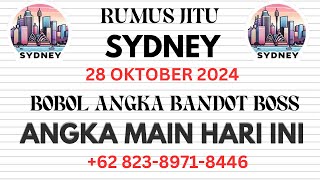 PREDIKSI SYDNEY JITU 28 OKTOBER 2024  BOCORAN SYDNEY JITU HARI INI  RUMUS SYDNEY HARI INI [upl. by Ylluz]