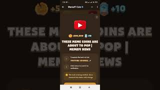 THESE MEME COINS ARE ABOUT TO POP  MEMEFI NEWS  MemeFi Video Code [upl. by Assenev]