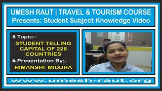 Travel And Tourism Course  Subject Knowledge  Capital  Himanshi Middha [upl. by Wycoff726]