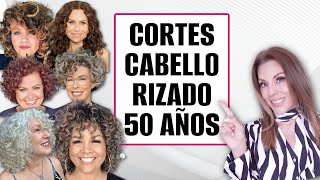 CORTES DE CABELLO RIZADO PARA MUJERES DE 50 AÑOS [upl. by Kazim923]