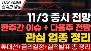 증시전망한주간 이슈  다음주 전망 관심업종 정리 트럼프 관련주 지표 일정 이슈 전망 관심종목 바이오 2차전지 전기차 원전 대선 [upl. by Adnahs853]