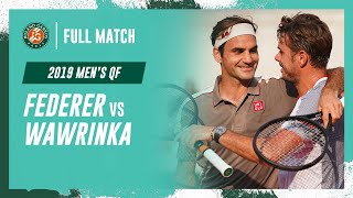 Federer vs Wawrinka 2019 Mens quarterfinal Full Match  RolandGarros [upl. by Reede]