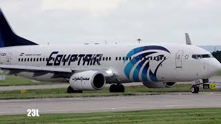 New Route Egyptair Boeing 737866 SUGEK Flight MS782 From Manchester MAN To Cairo CAI 16072023 [upl. by Ydissac]