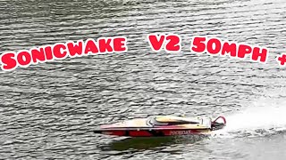 Proboat Sonicwake V2 Speed Run [upl. by Nileuqaj591]