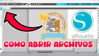 COMO ABRIR ARCHIVOS EN EL PROGRAMA SILHOUETTE STUDIO [upl. by Darrej411]