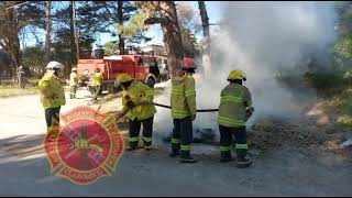 Incendio en Dunamar controlado por Bomberos Voluntarios de Claromecó [upl. by Fortunia900]