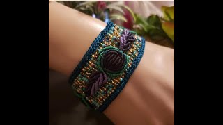 Brazalete huichol por mayoreo Chaquira y tejido a mano [upl. by Aihsiym]